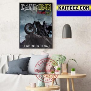 Iron Maiden Poster For The Writing On The Wall In The Future Past Tour 2023 Art Decor Poster Canvas