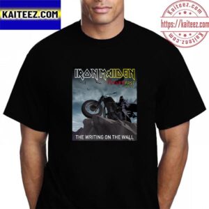 Iron Maiden Poster For The Writing On The Wall In The Future Past Tour 2023 Vintage T-Shirt