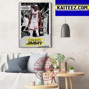 Jimmy Butler Is NBA All-NBA Second Team Of Miami Heat Art Decor Poster Canvas