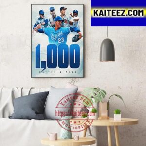 Kansas City Royals Zack Greinke 1000 Batter K Club Art Decor Poster Canvas
