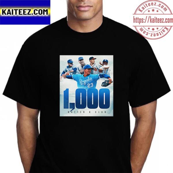Kansas City Royals Zack Greinke 1000 Batter K Club Vintage T-Shirt