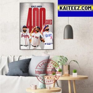 Kenley Jansen Is The 7th Pitcher Ever With 400 Saves Art Decor Poster Canvas