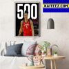 Las Vegas Aces Candace Parker 500 Career Steals In WNBA Art Decor Poster Canvas