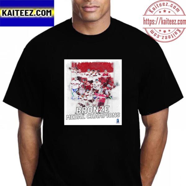 Latvian Ice Hockey Take The Bronze Medal 2023 IIHF Worlds Hockey Vintage T-Shirt