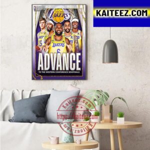 Los Angeles Lakers Advance To The 2023 NBA Western Conference Semifinals Art Decor Poster Canvas