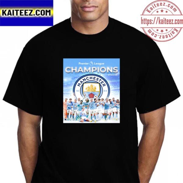 Manchester City Win Their Fifth Premier League Title In The Last Six Years Vintage T-Shirt