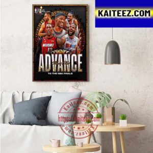 Miami Heat Advance To The 2023 NBA Finals Art Decor Poster Canvas