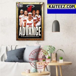 Miami Heat Advance To The Eastern Conference Finals Art Decor Poster Canvas