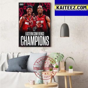 Miami Heat Are Champions 2023 NBA Eastern Conference Champions Art Decor Poster Canvas