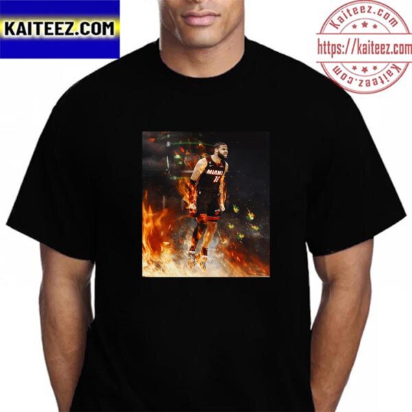 Miami Heat Caleb Martin Fire In The Game Against Boston Celtics Vintage T-Shirt