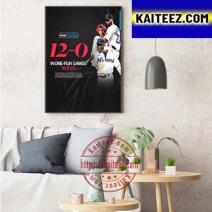 Miami Marlins 12-0 In One-Run Games In 2023 Art Decor Poster Canvas
