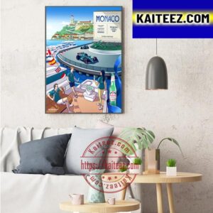 Monte Carlo Of Monaco GP Poster For Aston Martin Aramco Cognizant F1 Team Art Decor Poster Canvas