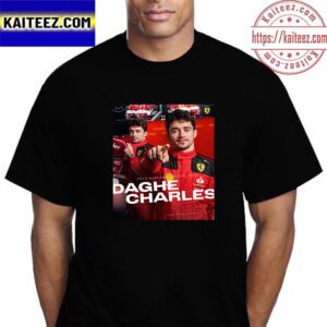 Monte Carlo Of Monaco GP Poster For Charles Leclerc Of Scuderia Ferrari F1 Team Vintage T-Shirt