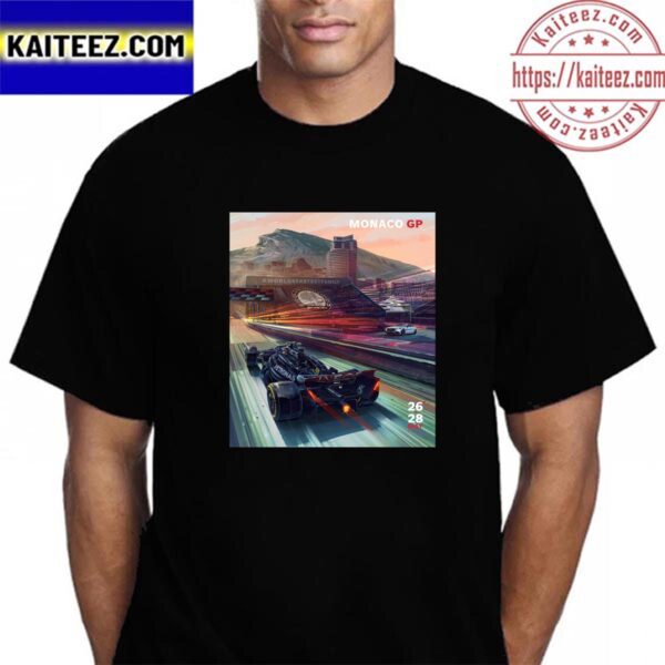 Monte Carlo Of Monaco GP Poster For Mercedes-AMG PETRONAS F1 Team Vintage T-Shirt