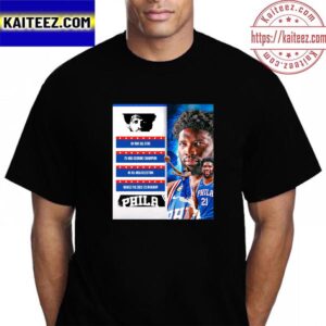 NBA Career Honors And Awards Of Joel Embiid Vintage T-Shirt