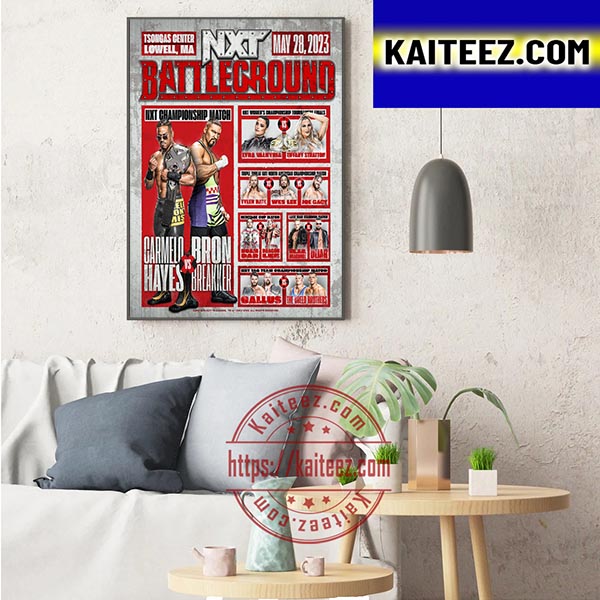 NXT Battleground 2023 Full Match Card Art Decor Poster Canvas Kaiteez