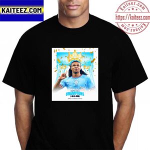Nathan Ake And Manchester City Premier League Champions 3 In A Row Vintage T-Shirt