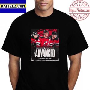 New Jersey Devils Are Headed To The Second Round Stanley Cup Playoffs 2023 Vintage T-Shirt