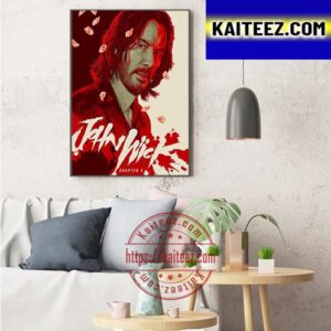 New Poster For John Wick Chapter 4 Art Decor Poster Canvas