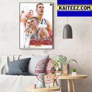 Nikola Jokic 2022 2023 NBA 2nd Team Of Denver Nuggets Art Decor Poster Canvas