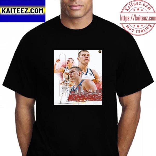 Nikola Jokic 2022 2023 NBA 2nd Team Of Denver Nuggets Vintage T-Shirt