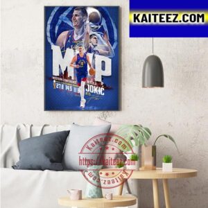 Nikola Jokic Wins The MVP Western Conference Magic Johnson Award Winner Art Decor Poster Canvas