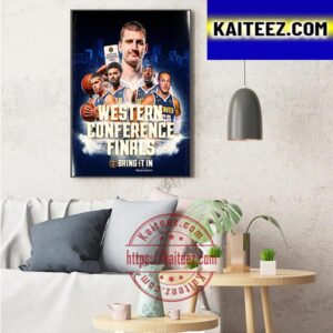 Nuggets Nation Western Conference Finals Denver Nuggets 2023 NBA Playoffs Art Decor Poster Canvas