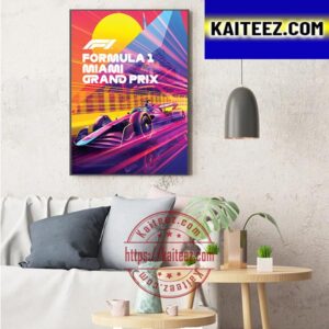 Official Formula 1 Miami Grand Prix Poster Art Decor Poster Canvas