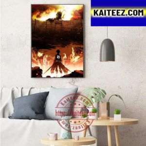 Official Poster For Attack On Titan Art Decor Poster Canvas