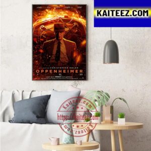 Official Poster For Oppenheimer Of Christopher Nolan Art Decor Poster Canvas