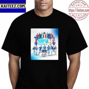 Official SSC Napoli Are 2022 2023 Lega Serie A Champions Vintage T-Shirt