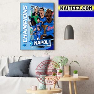 Official SSC Napoli Are 2022 2023 Serie A Champions After 33 Year Art Decor Poster Canvas