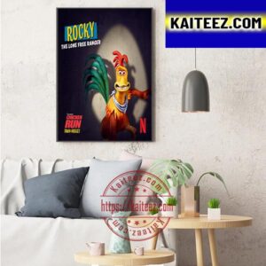 Rocky Rhodes Voiced By Zachary Levi In Chicken Run Dawn Of The Nugget Art Decor Poster Canvas