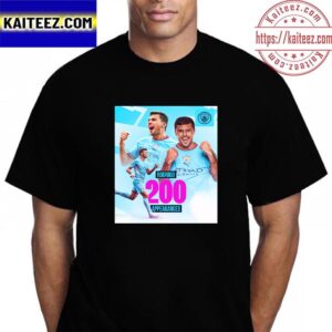 Rodrigo 200 Appearances With Manchester City Vintage T-Shirt