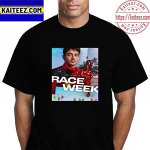 Scuderia Ferrari 2023 Miami Grand Prix F1 Race Week Official Poster Vintage T-Shirt