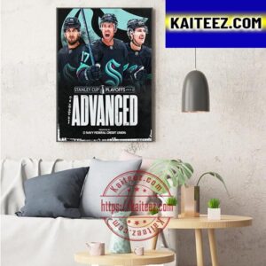 Seattle Kraken Are Headed To The Second Round Stanley Cup Playoffs 2023 Art Decor Poster Canvas