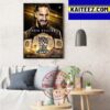 Seth Rollins And New World Heavyweight Champion At WWE Night Of Champions Art Decor Poster Canvas