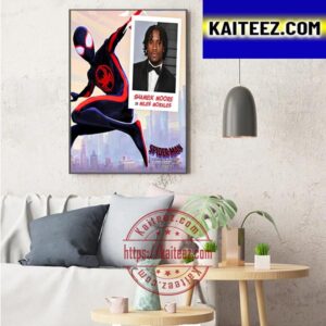 Shameik Moore Is Miles Morales In Spider Man Across The Spider Verse Art Decor Poster Canvas