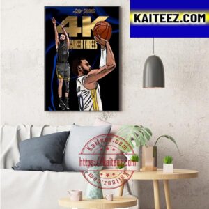 Stephen Curry Reach 4K Career Threes Is The First Player In NBA History Art Decor Poster Canvas
