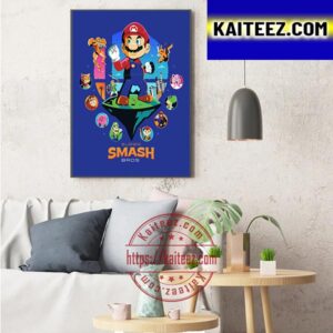 Super Smash Bros x The Super Mario Bros Movie Art Decor Poster Canvas