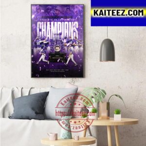 TCU Horned Frogs Baseball Are 2023 Big 12 Tournament Champions Art Decor Poster Canvas