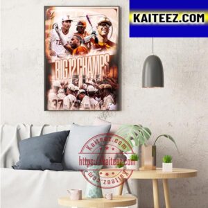 Texas Baseball Are BIG 12 Champions Art Decor Poster Canvas