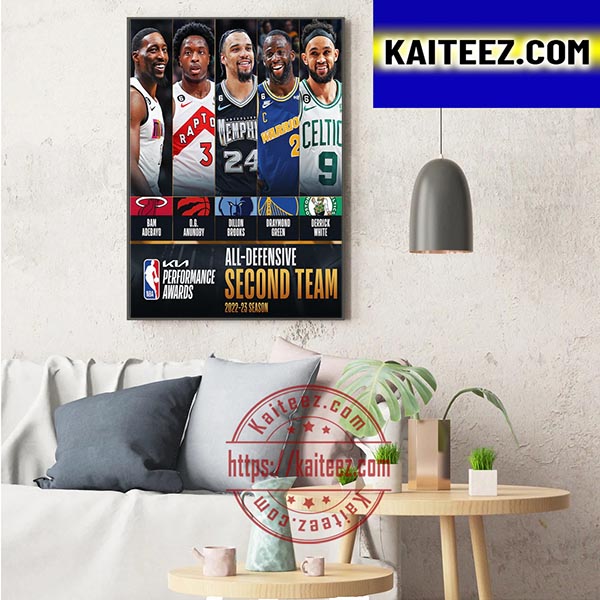The 2022 2023 Kia NBA All Defensive Second Team Art Decor Poster Canvas