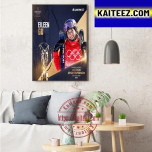 The 2023 Laureus World Action Sportsperson Of The Year Is Eileen Gu Art Decor Poster Canvas