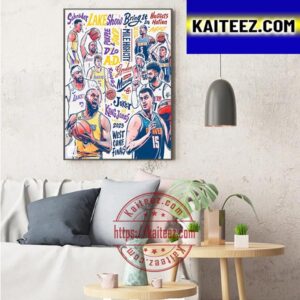 The Lakers And Nuggets In The Western Conference Finals Art Decor Poster Canvas