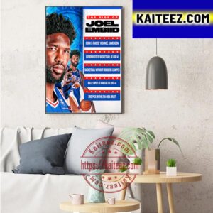 The Rise Of Joel Embiid Philadelphia 76ers In NBA Art Decor Poster Canvas