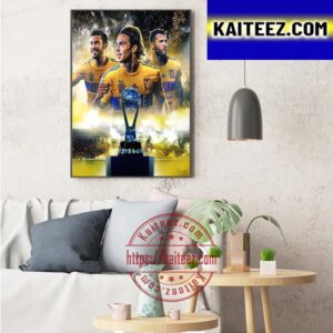 Tigres Take The Liga MX Clausura Title Art Decor Poster Canvas