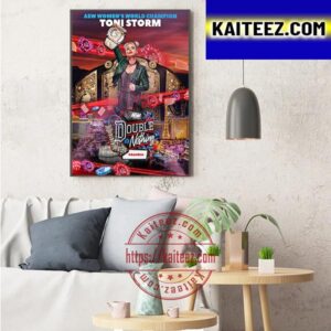 Toni Storm And New AEW Womens World Champion At AEW Double or Nothing Art Decor Poster Canvas