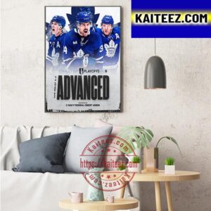 Toronto Maple Leafs Advanced Stanley Cup Playoffs 2023 Art Decor Poster Canvas
