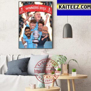 2022-23 Emirates FA Cup Winners Are Manchester City Art Decor Poster Canvas